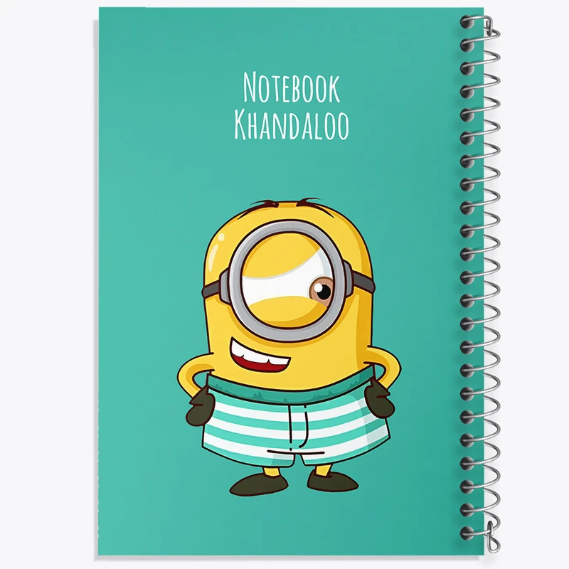 دفتر ژورنال نویسی 50 برگ خندالو مدل نقطه ای طرح مینیون ها (Minions) کد N3535