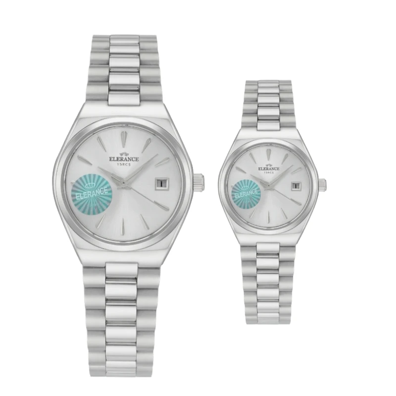 ست ساعت مچی عقربه‌ای کوارتز زنانه و مردانه مدل ES8139