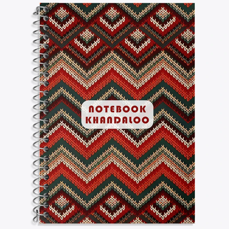 دفتر زبان 50 برگ خندالو مدل سه خط طرح بافتنی کد N4753