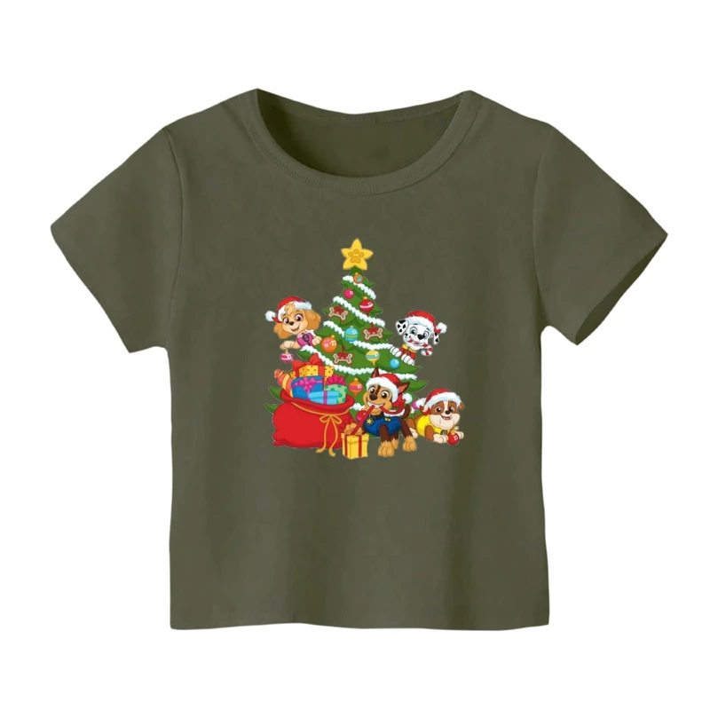 تی شرت آستین کوتاه بچگانه مدل سگ های نگهبان کریسمس