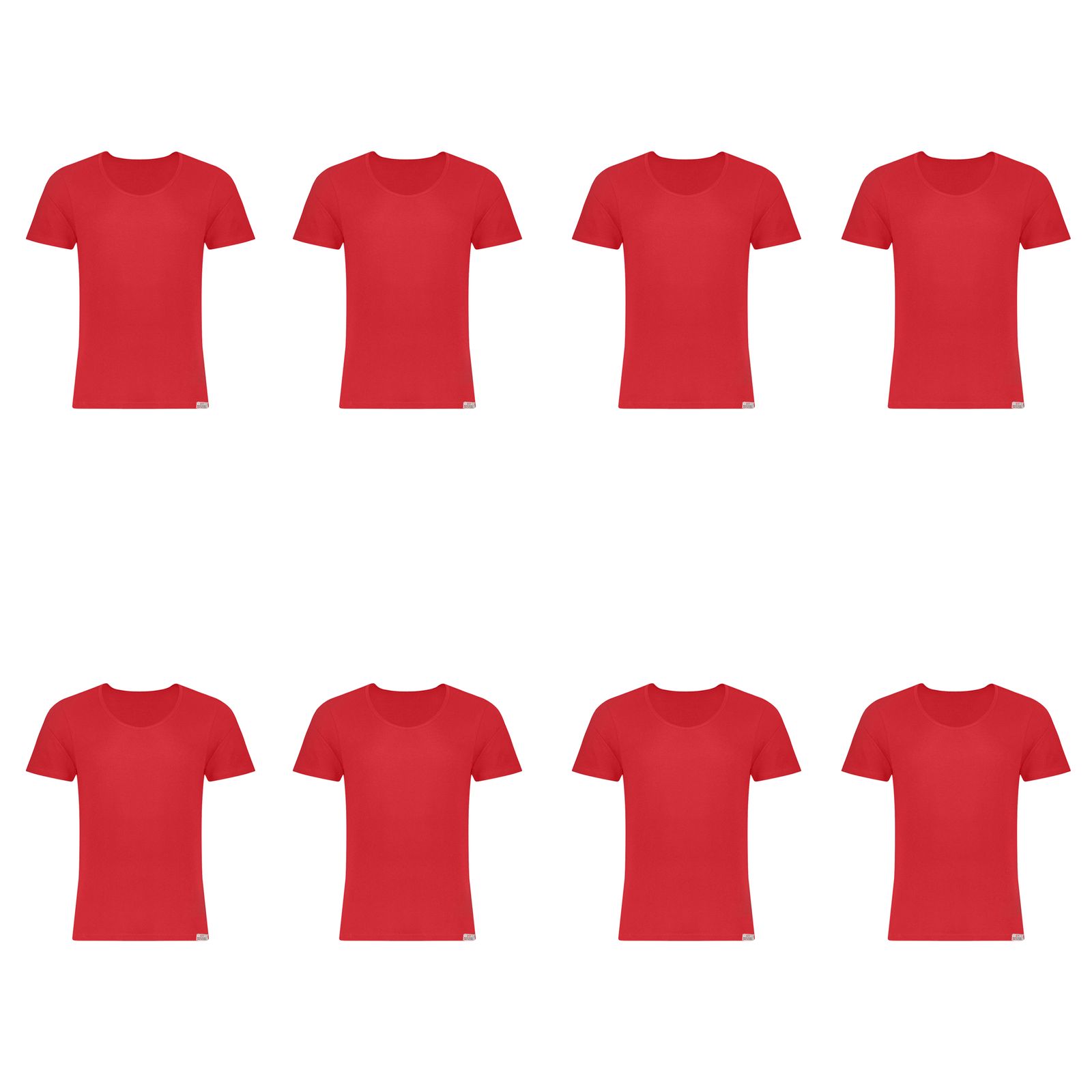 زیرپوش آستین دار مردانه برهان تن پوش مدل 2-02 رنگ قرمز بسته 8 عددی