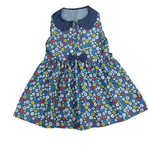 سارافون دخترانه طرح گل های بهاری مدل gh003