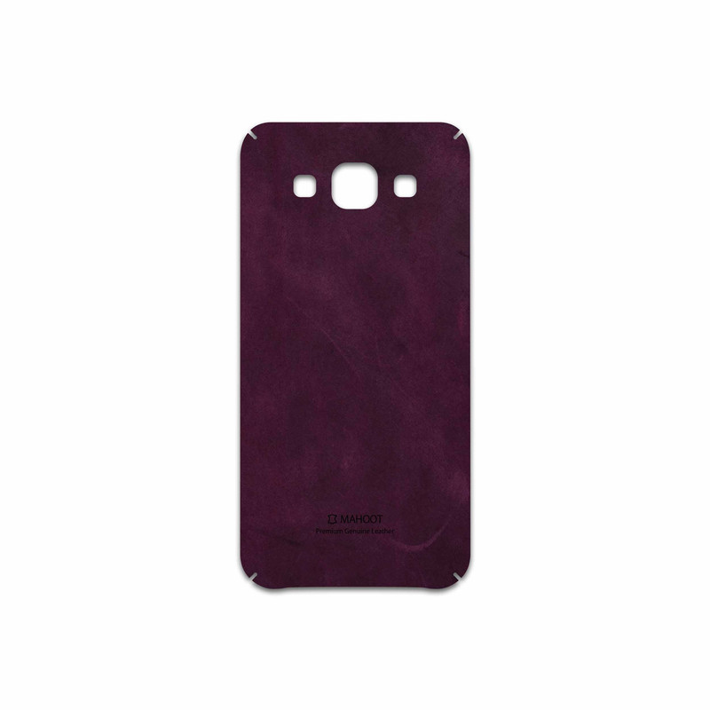 برچسب پوششی ماهوت مدل Red Violet Buffalo Leather مناسب برای گوشی موبایل سامسونگ Galaxy E5