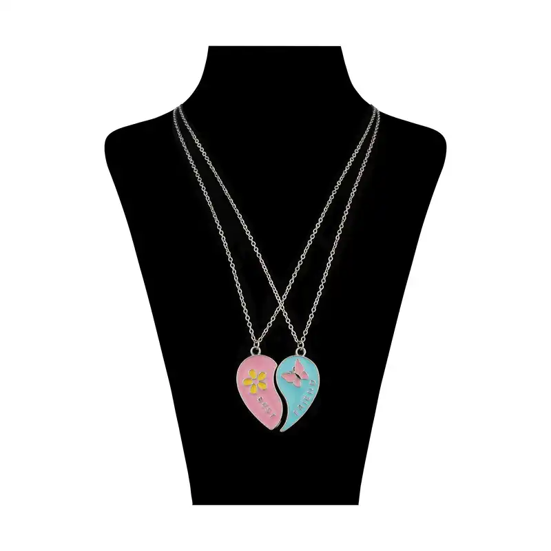 گردنبند دخترانه مدل Best friends کد 52 بسته 2 عددی