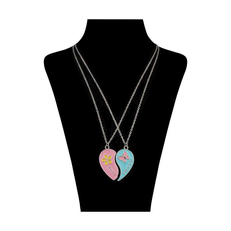 گردنبند دخترانه مدل Best friends کد 52 بسته 2 عددی