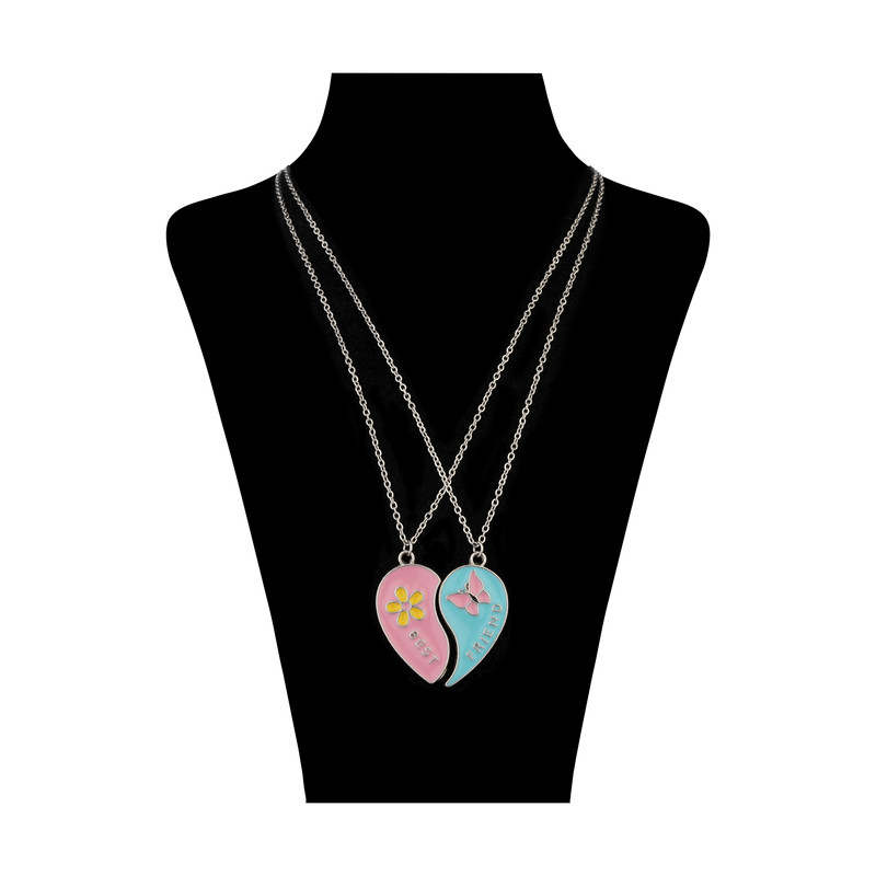 گردنبند دخترانه مدل Best friends کد 52 بسته 2 عددی