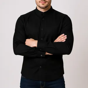 پیراهن آستین بلند یقه دیپلمات مردانه مدل آسا