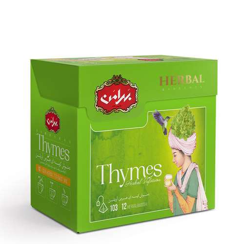 دمنوش کیسه ای هرمی آویشن بهرامن بسته 12 عددی