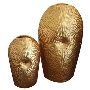 گلدان دکوری لیلپار طرح انجیری مدل HOA-1217 T مجموعه دو عددی
