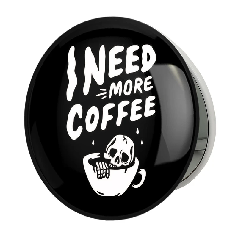 آینه جیبی خندالو طرح قهوه Coffee مدل تاشو کد 21994 