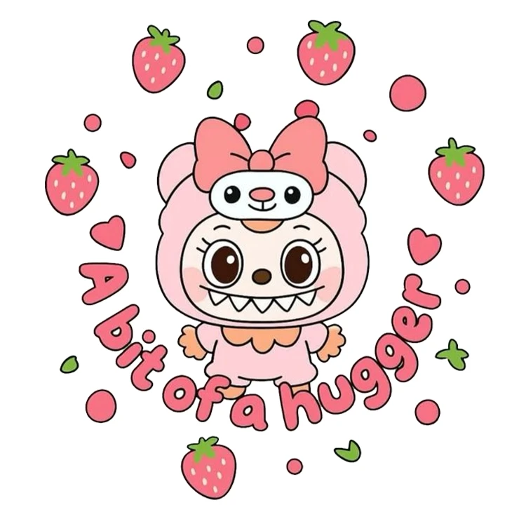 استیکر پارچه و لباس پاد آفرین مدل عروسک لبوبو Labubu کد S1204