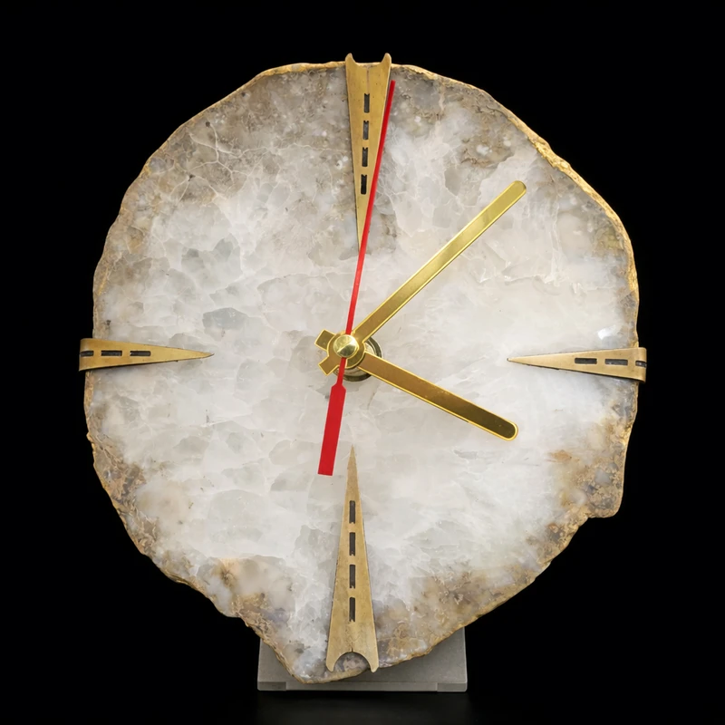 ساعت رومیزی عقربه‌ای مدل عقیق کد ۱۰۹۹