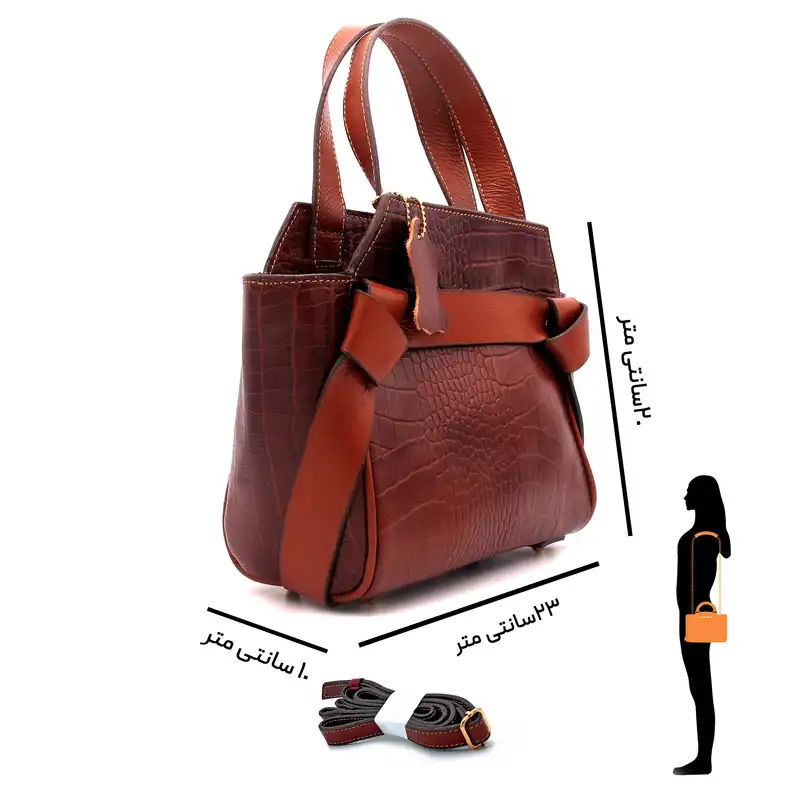 کیف رودوشی زنانه مدل چرم طبیعی کد FTH-141