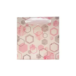 ساک هدیه طرح شش ضلعی بسته 3 عددی