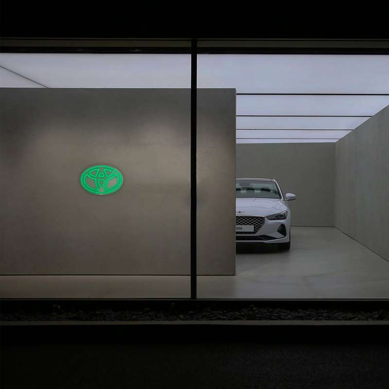 چراغ دیواری نئون دیزاین طرح Toyota-Logo-GL_GR
