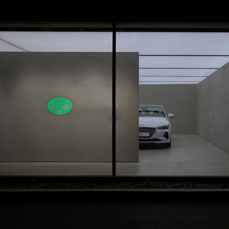 چراغ دیواری نئون دیزاین طرح Toyota-Logo-GL_GR