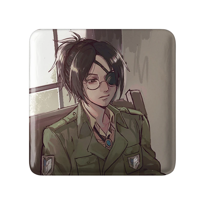 مگنت خندالو طرح هانجی انیمه اتک آن تایتان Attack on Titan  مدل مربعی کد 18609