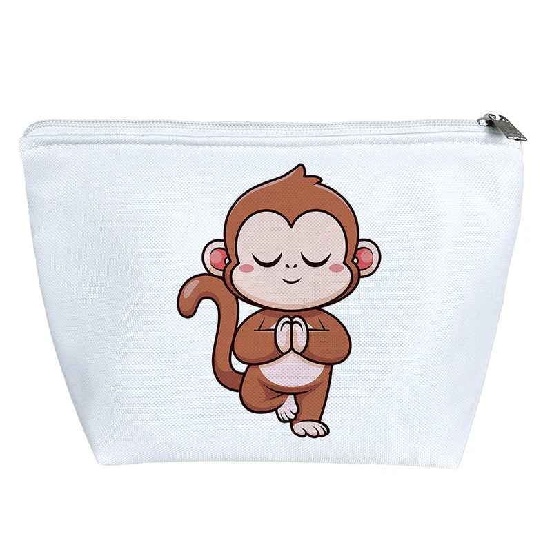 کیف لوازم آرایش دخترانه خندالو مدل میمون و یوگا کد 3496