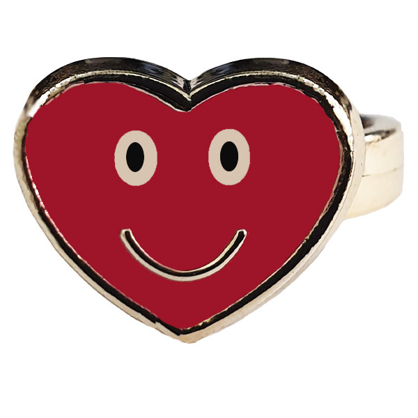 انگشتر دخترانه طرح قلب خندان انگشتر دخترانه طرح قلب خندان