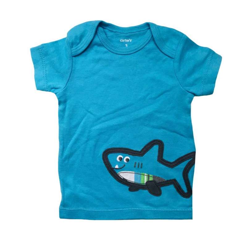 تی شرت آستین کوتاه نوزادی مدل ماهی