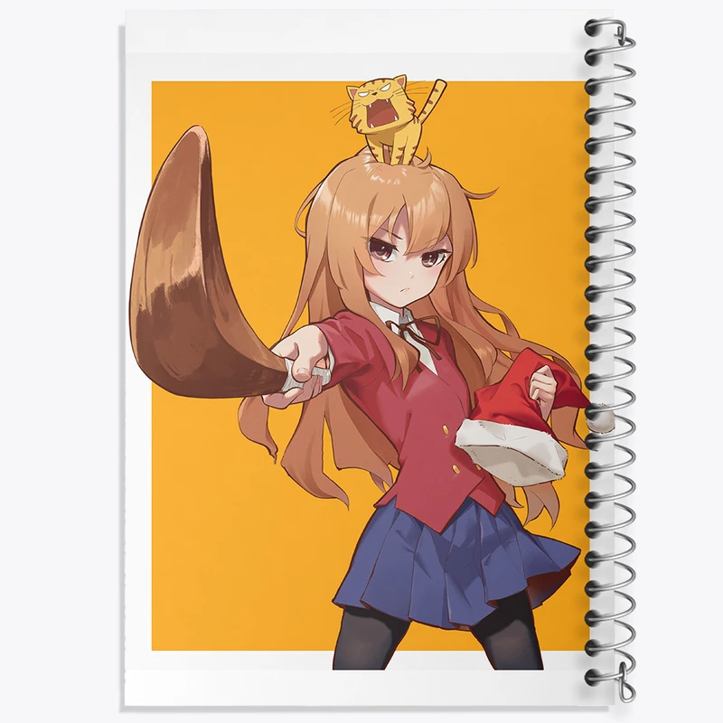 دفتر ژورنال نویسی 50 برگ خندالو مدل نقطه ای طرح تایگا انیمه تورادورا کد 32485