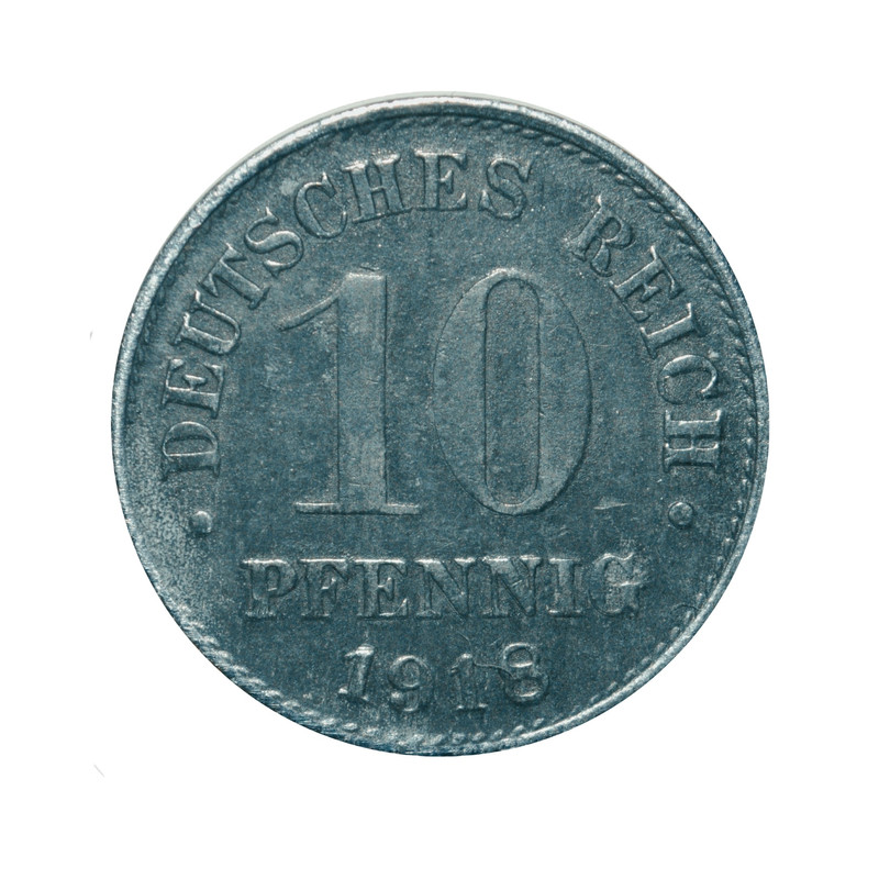 سکه تزیینی مدل کشور آلمان 10 فینینگ 1918 میلادی