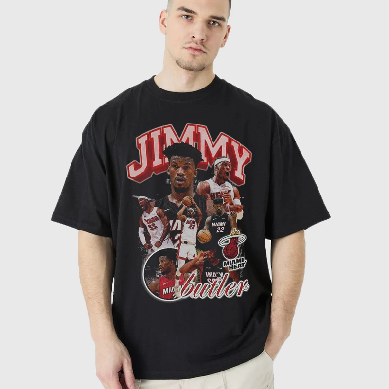 تی شرت آستین کوتاه مردانه مدل NBA جیمی باتلر بسکتبال z522