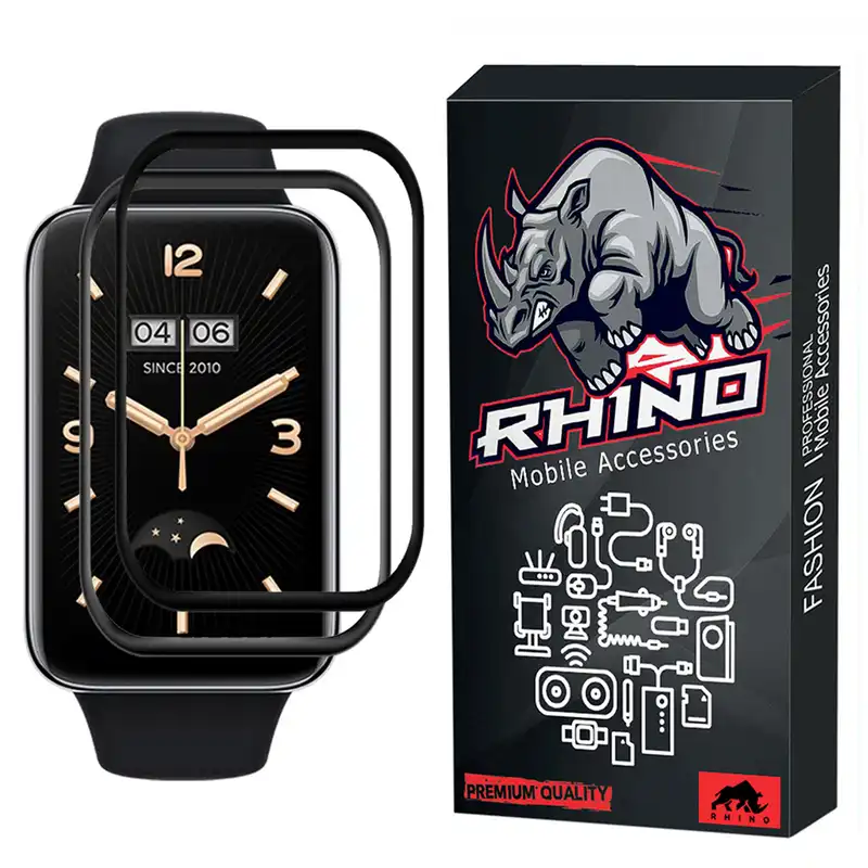 محافظ صفحه نمایش راینو مدل R-PMMA مناسب برای مچ بند هوشمند شیائومی Mi Band 7 Pro بسته 2 عددی
