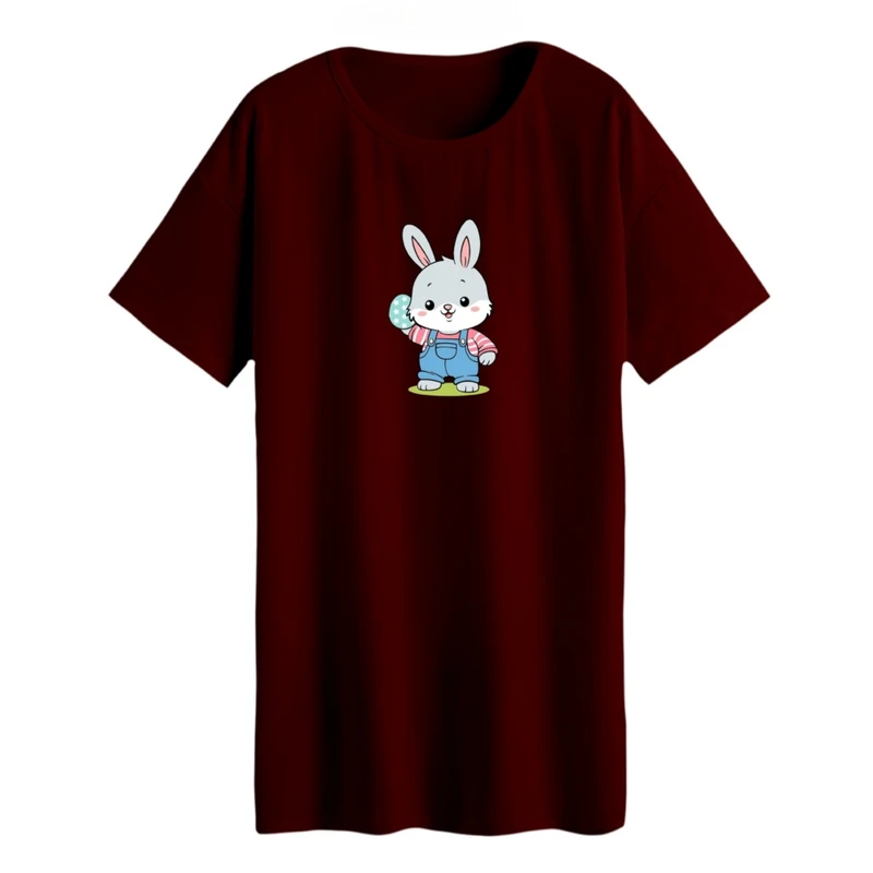 تی شرت لانگ زنانه مدل خرگوش کد 04