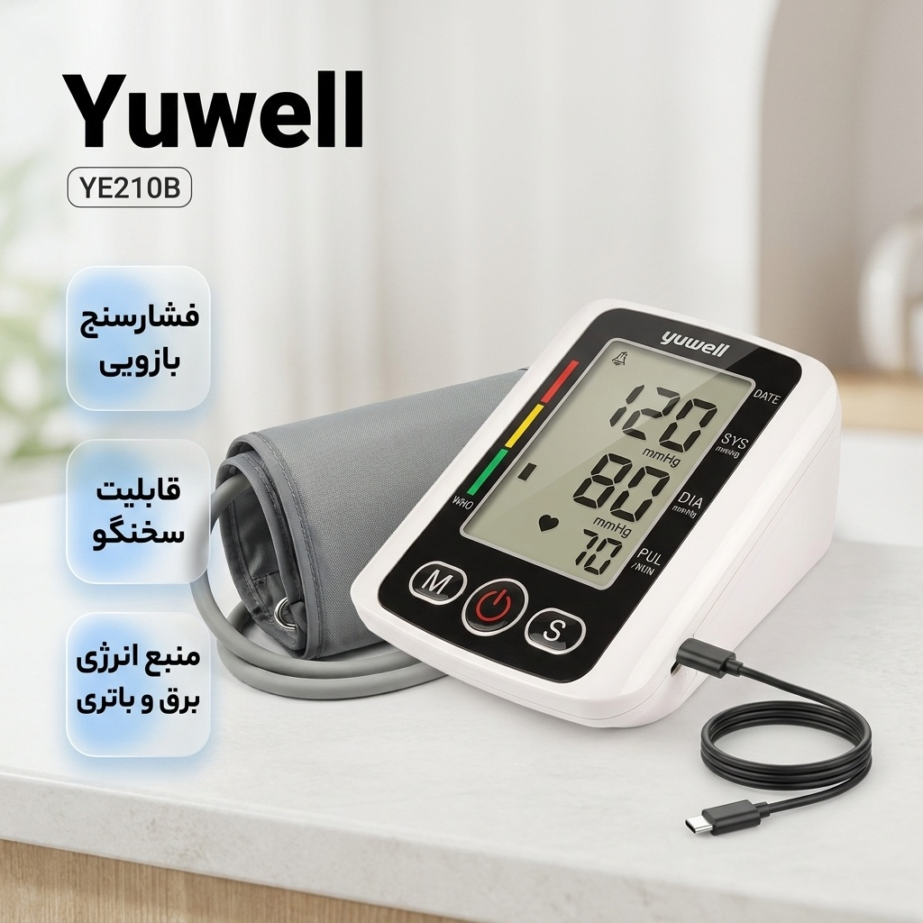 فشارسنج بازویی دیجیتال یوول مدل YE210B