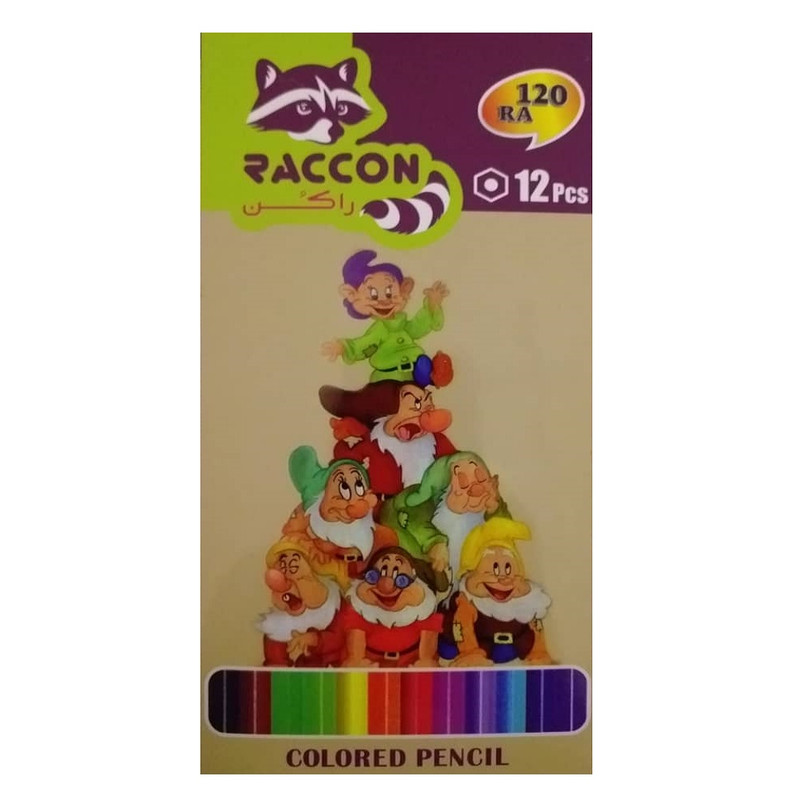 مداد رنگی 12 رنگ راکون مدل کوتوله ها کد 5