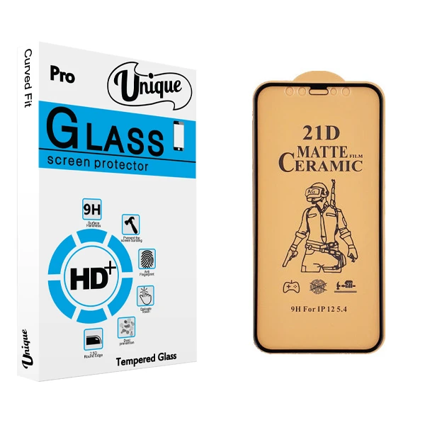 محافظ صفحه نمایش سرامیکی يونيک مدل +Clear مناسب برای گوشی موبایل اپل iPhone 12 mini