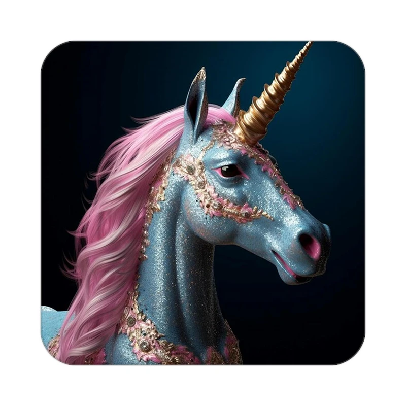 زیر لیوانی کاکتی طرح اسب تک شاخ و یونیکورن مدل mp29119