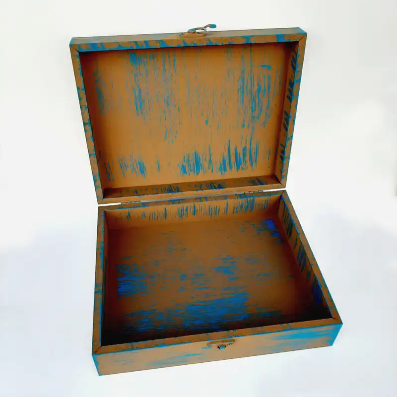 جعبه هدیه چوبی مدل هنری طرح خطاطی کد WB202