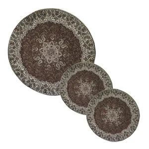 ست سه تکه رومیزی ترمه مدل بته جقه کد GBRW