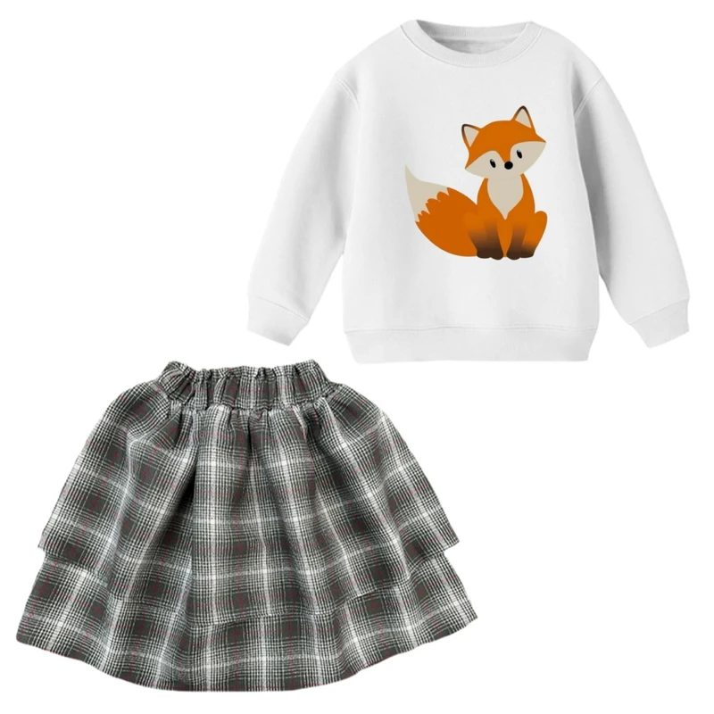 ست سویشرت و دامن دخترانه مدل روباهک