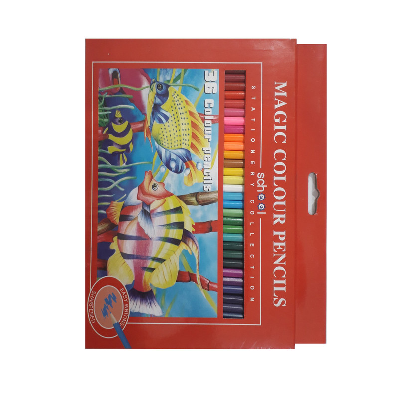 مداد رنگی 36 رنگ مجیک مدل school 36color کد 007