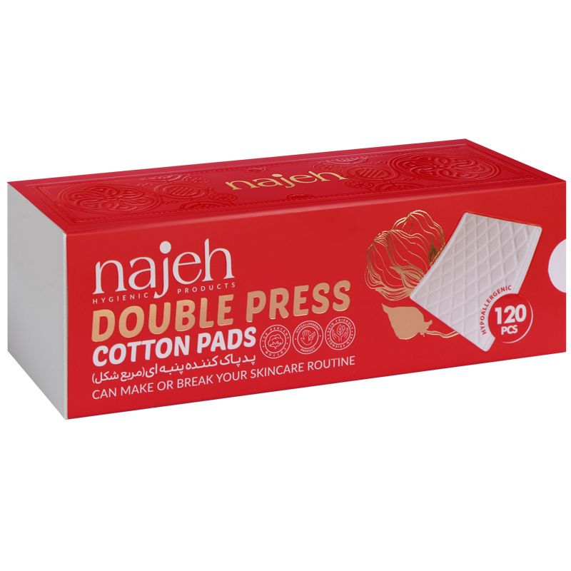 پد پاک کننده آرایش صورت ناژه مدل Double Press بسته 120 عددی -  - 1