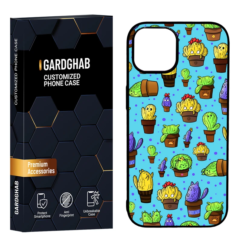 کاور گارد قاب مدل دور ژله ای پشت گلس فانتزی مناسب برای گوشی موبایل اپل iPhone 15 