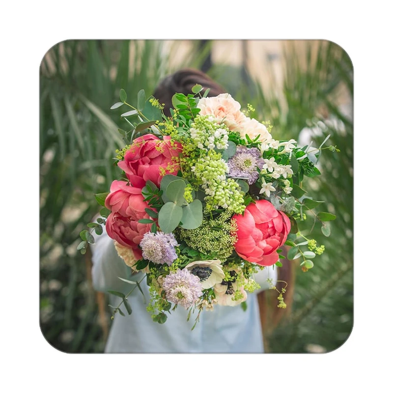 زیر لیوانی کاکتی طرح گل مدل mp18096