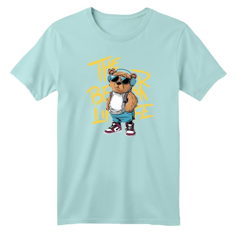 تی شرت آستین کوتاه بچگانه مدل تدی هدفون