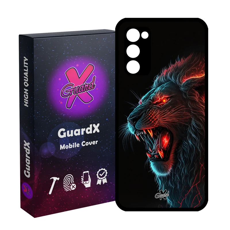 کاور گارد ایکس طرح شیر مدل Glass10619 مناسب برای گوشی موبایل سامسونگ Galaxy S20 FE