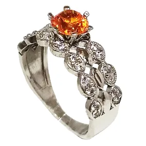 انگشتر نقره زنانه مدل جواهری JW5011