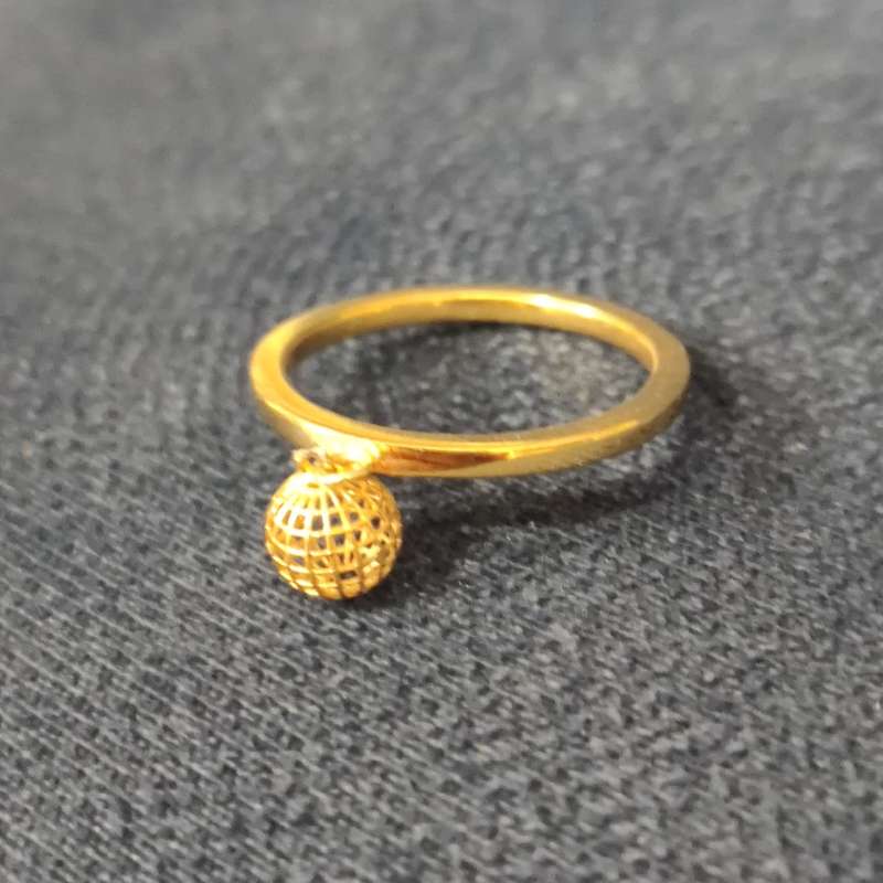  انگشتر طلا 18 عیار زنانه قیراط طرح دایره کد GH1605