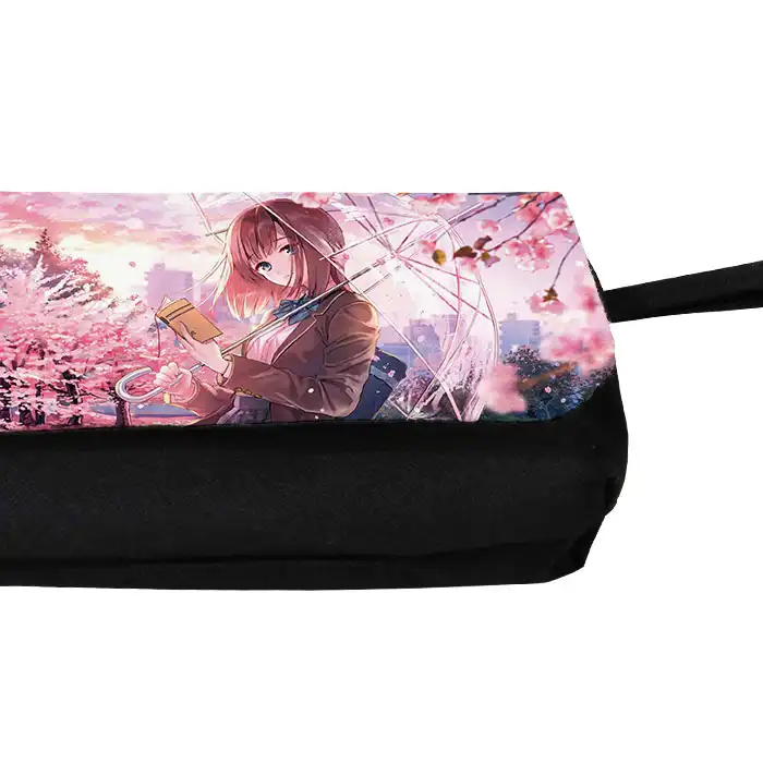 جامدادی طرح دختر انیمه ای مدل دو زیپ کد 63