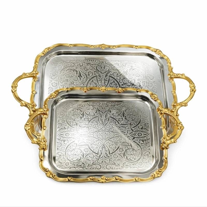 سینی دسته دار ویتارا  مدل ss1803 سایز 30×40 و 20×30 سانتی متر