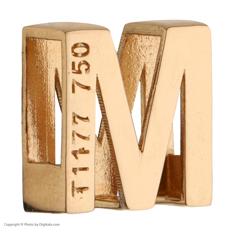 آویز گردنبند طلا 18 عیار زنانه مایا ماهک مدل MM1519 طرح حرف لاتین 3بعدی M