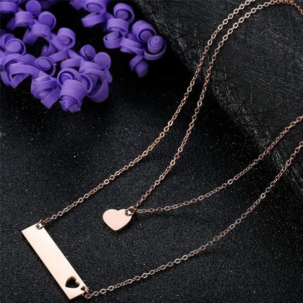 گردنبند دخترانه مدل break heart مجموعه 2 عددی