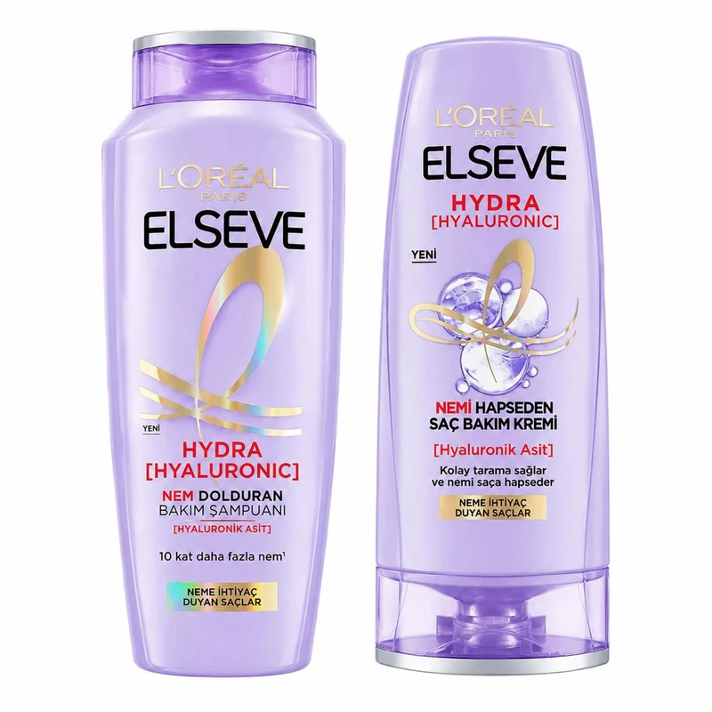 شامپو و نرم کننده مو لورآل مدل Hydra Hyaluronic مناسب موهای خشک حجم 300 میلی‌لیتر بسته 2 عددی