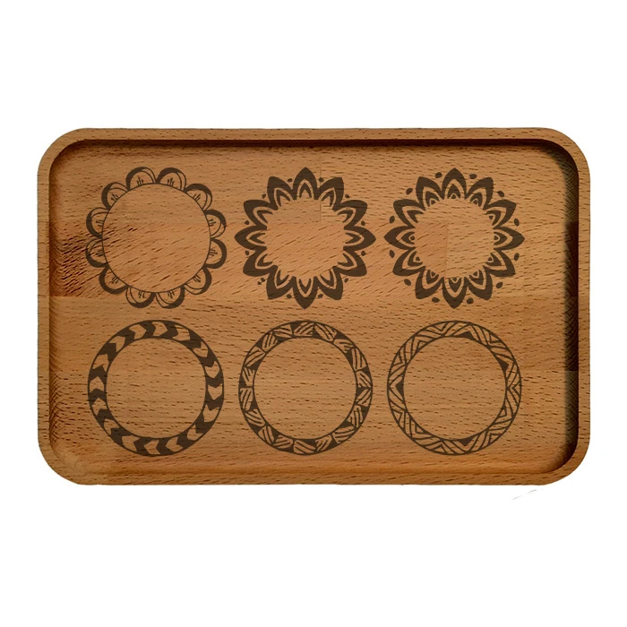 سینی چوبی مدل Geometric کد 018